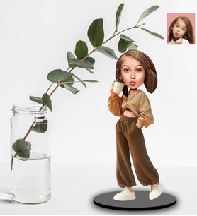 Kişiye Özel Çocuk Tasarımlı Karikatür Ahşap Biblo Model-5