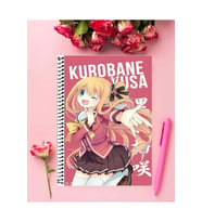 Kurobane Yusa Anime Defter 1 Adet Özel Tasarım A4 Boyutu 21*29 Cm Telli Kareli defter