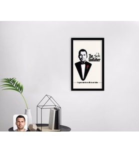 BK Gift Kişiye Özel Godfather Baba Tasarımlı Dekoratif Ahşap Siyah Çerçeveli Tablo-8