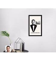 BK Gift Kişiye Özel Godfather Baba Tasarımlı Dekoratif Ahşap Siyah Çerçeveli Tablo-8