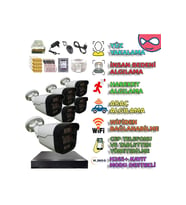 XMPro 6 KAMERALI 4 WARM LEDLİ GECE RENKLİ GÖSTEREN 1080P PLASTİK KASA GÜVENLİK KAMERA SETİ
