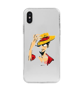 Iphone X ve XS Uyumlu One Piece Luffy Tasarımlı Şeffaf Telefon Kılıfı