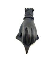 Antika Tarz Dekoratif Pirinç El Kapı Tokmağı, Taktak - 167x75 Mm, Oksit