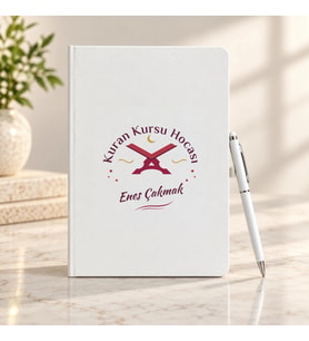Kuran Kursu Hocasına İsme Özel Defter ve Kalem Seti