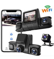 1080P HD 4 Kameralı WiFi Telefon Kontrolü - 2 İnç Ekran Gece Görüşlü Geniş Açı G- Sensörü