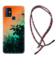 INFINIX Hot 8 9 10 11S Hot 10 Play 10T Kılıf Boyun Asklı Rasta Silikon Güzel Çiçekler 1712