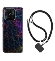Xiaomi Poco X3 Pro M4 Pro X4 Pro C40 10C Kılıf Boyun Askılı Silikon Renkli Prizmalar 1783