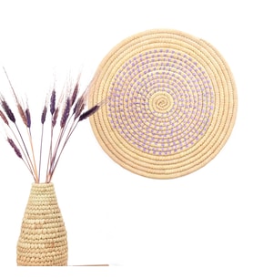 Phoenix Hasır Duvar Süsü_ 40 cm _ mor