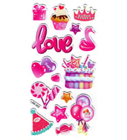 Sticker Kabartmalı Stiker Defter Planlayıcı Etiket (Lrk002)-17x9 cm- Pasta Party
