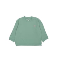 Omzu Çıtçıtlı Basic Sweatshirt (Yeşil)
