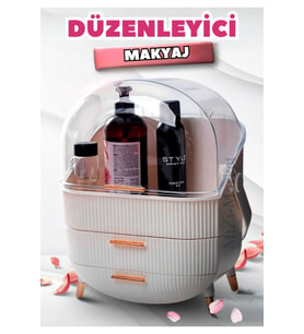 Beyaz Çekmeceli Kozmetik Organizer, Şık ve Kullanışlı Depolama Çözümü