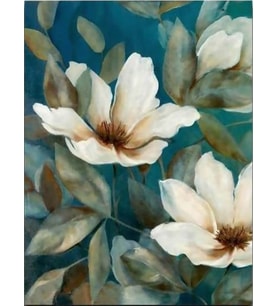 Süzülen Çiçekler Sayılarla Boyama Seti 50x65 cm (Tuvale Gerili)