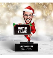 Kişiye Özel Noel Erkeği Karikatürlü Yılbaşı Biblosu