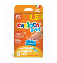 Carioca Baby Yıkanabilir Parmak Boyası 8 Renk x 50 ml. 2+ Yaş 