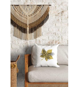 Çizgi Kelebek Desenli Çift Yön Dijital Baskılı Dekoratif Kırlent Kılıfı Yastık Kılıfı 39x39cm