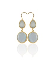 Kadir Jewellery 22 Ayar Altın Kaplama Kadın Taşlı Küpe -El İşçiliği Ve Hipoalerjenik Küpe
