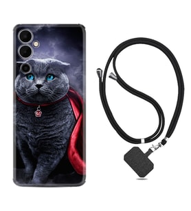 Tecno Pova 4 Kılıf Silikon Boyun Askılı İpli Desenli Silikon Super Cat 1666