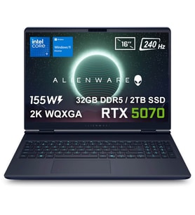 Dell Alienware 16X Aurora Intel Core Ultra 9-275HX 32GB DDR5 2TB SSD RTX5070 8GB 155W 16 inç 2K WQXGA 240Hz 3ms WVA W11 Home Gaming Laptop (AC16251-CU932157Wv1)