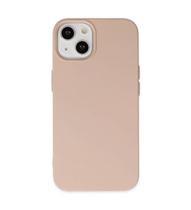 iPhone 14 Plus Kılıf Nano İçi Kadife Silikon - Pudra
