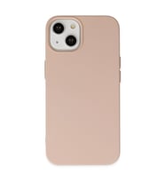 iPhone 14 Plus Kılıf Nano İçi Kadife Silikon - Pudra