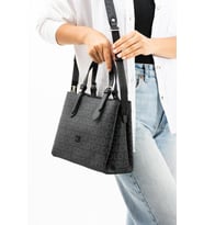ImPolo Berry SiyahEmpirme Baskı Kadın Kol Ve Omuz Çantası 22x27 Ebatında