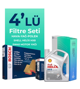 BOSCH Alfa Mito 1.4 TB Filtre Bakım Seti Shell Motor Yağlı (2009-2018) 4 Lü