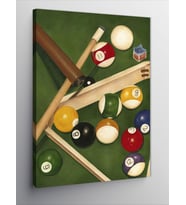 Kanvas Tablo Bilardo Temalı