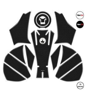 Grippatch - RKS A250 2023 ile Uyumlu Kaydırmaz 6D Karbon 15 Parça Tank Pad Seti GC79