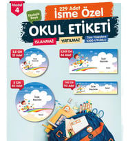 Okul Etiketi Kalem Defter Etiketi Özel İsim Yazılabilen Etiket- İsim Etiketi-OE4