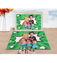 BK Gift Kişiye Özel Aile Karikatürlü 1000 Parça Profesyonel Puzzle-7