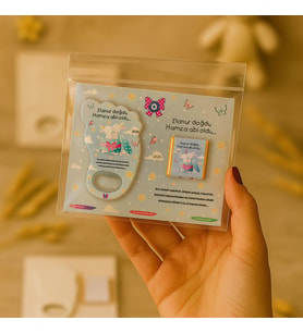 Abi Kız Kardeş Temalı Çikolatalı Ayak İzi Açacak Magnet