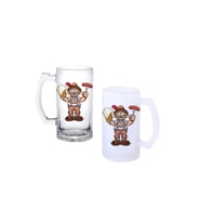 Ghostbastır Design Sosis Kulplu Bira Bardağı Buzlu veya Şeffaf Seçenekli 0216