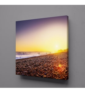 KIYIYA VURAN GÜNEŞ KANVAS TABLO 90x90cm (Karışık)