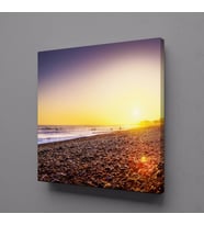 KIYIYA VURAN GÜNEŞ KANVAS TABLO 90x90cm (Karışık)