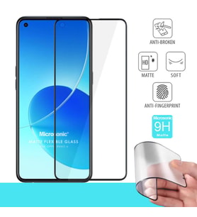 Microsonic Oppo Reno 6 4G Seramik Matte Flexible Ekran Koruyucu Siyah