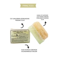 Naturix Doğal Kabak Lifli Pirinç Tozu Sabun Cilt Beyazlatıcı Leke Giderici Peeling Etkili Rise Dust Soap