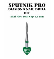 Elmas Sivri Alev Freze Yeşil Çap 1,6mm