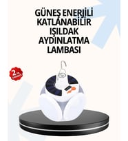 Katlanabilir 5 Kanatlı Solar Led Bahçe Ve Kamp Lambası