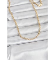 CM 14K Gold Renk Halka Zincir Model 60 cm Kadın Kolye