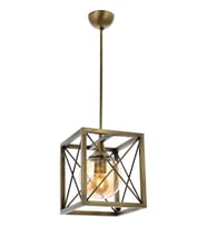 AVONNI AV-60127-1E Eskitme Kaplama Modern Avize E27 Metal Cam 25x25cm