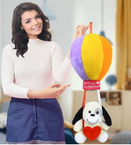 MAVİMSİ RENGARENK UÇAN BALONLU   KÖPEK  (%100) YERLİ