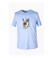Trender 26Y595000006 Açık Mavi Erkek T-Shirt Random O Yaka Baskıl