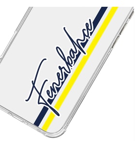 Lisanslı Fenerbahçe Iphone 15 Pro Max El Yazılı Sarı Lacivert Şeffaf Telefon Kılıfı "Dekomus Cep Defteri Hediyeli"
