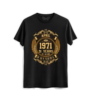Vintage Gold Awesome Series April 1971 Siyah Tshirt