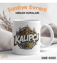 Kalıpçı ve İnşaat Ustasına Hediye Meslek Kupası - Şantiye Serisi Kalıpçı Özel Tasarım Baskılı Kupa Bardak