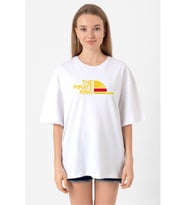 One Piece Anime Luffy The Pirate King Beyaz Kadın Oversize Tshirt