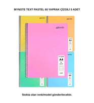 TEXT PASTEL DEFTER A4 60 YAPRAK ÇİZGİLİ 5 ADET