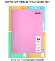 TEXT PASTEL DEFTER A4 60 YAPRAK ÇİZGİLİ 5 ADET
