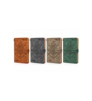 Kişiye Özel Vintage Deri Kapaklı Defter Dümen ve Çapa Desenli