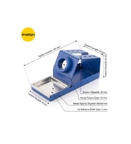 Profesyonel Metal Havya Sehpası ve Lehim Standı - Sünger Yuvalı (16x7x7,5 cm)